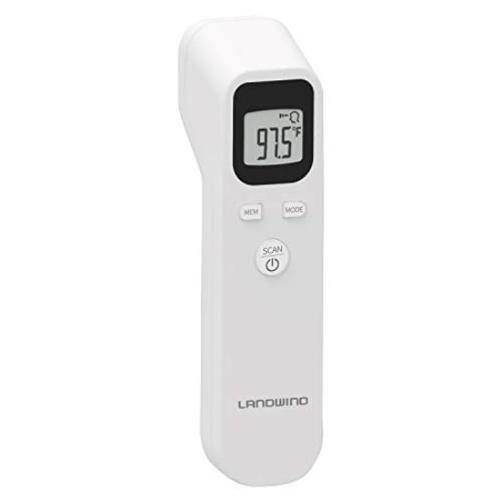 Picture of Infrared Forehead Thermometer for Adults - No Touch Digital Infrared Thermometer for Fever - Medical Thermometer for Babies, Children, Adults, Indoor and Outdoor Use