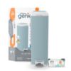 Picture of Diaper Genie Platinum Pail (Glacial Blue) is Made in Durable Stainless Steel and Includes 1 Easy Roll Refill with 18 Bags That can Last up to 5 Months.