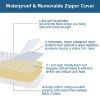 Picture of Waterproof Crib Mattress Topper 3.5" and Baby Toddler Bed Mattress, Non-Slip Bamboo Surface Folding Mattress with Washable and Breathable Removable Cover, Airflow Foam Baby Playmat for Boys and Girls