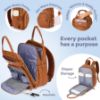 Picture of RUVALINO Diaper Bag Backpack, Multifunction Travel Pack Maternity Baby Changing Bags, Large Capacity, Waterproof, Brown