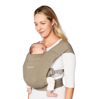 Picture of Ergobaby Embrace Cozy Newborn Baby Wrap Carrier (7-25 Pounds), Ponte Knit, Olive