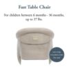 Picture of Inglesina Fast Table Chair, Cream - Portable Baby High Chair - for Babies & Toddlers up to 37 lbs - Collapsible Design - Fits Tables 0.8'' to 3.5'' Thick - Compact & Easy to Use - Travel Bag Included