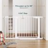 Picture of Cumbor 29.7-46" Baby Gate for Stairs, Toddler Safety Essentials for The House, Auto Close Dog Gate for Doorways, Mom's Choice Awards Winner-Easy Install Pressure Mounted Pet Gates for Dogs, White