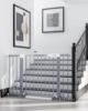 Picture of Cumbor 29.7-46" Baby Gate for Stairs, Gifts for Mom-Auto Close Dog Gate for The House, Easy Install Pressure Mounted Pet Gates for Doorways, Easy Walk Thru Wide Safety Gate for Dog, Gray
