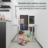 Picture of Cumbor 29.7-46" Baby Gate for Stairs, Gifts for Mom-Auto Close Dog Gate for The House, Easy Install Pressure Mounted Pet Gates for Doorways, Easy Walk Thru Wide Safety Gate for Dog, Gray