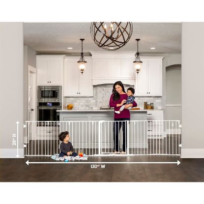 Picture of Regalo 130-Inch Super Wide Adjustable Baby Gate and Play Yard, 2-in-1, Bonus Kit, Includes 4 Pack of Wall Mounts(Pack of 1)