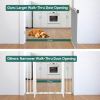 Picture of Babelio 26-43" No Bottom Bar Baby Gate for Babies, Elders and Pets, 2-in-1 Hardware Mount Dog Gate for The House, Stairs and Doorways, with Large Walk Thru Door, Grey