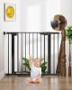 Picture of Cumbor 29.7-40.6" Baby Gate for Stairs, Baby Essential Safety Gate, Mom's Choice Awards Winner-Dog Gate for Doorways, Pressure Mounted Auto-Close Pet Gates for Dogs Indoor, Durable Child Gate, Black