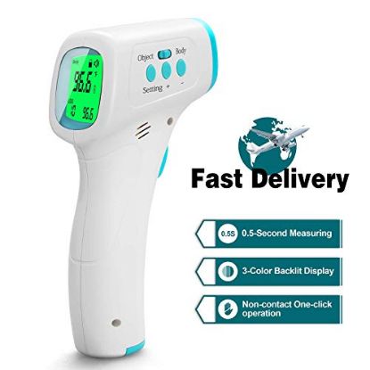 Picture of Non-Contact Digital Infrared Forehead Thermometer Gun with LED Display, Forehead Thermometer for Adults and Infants …