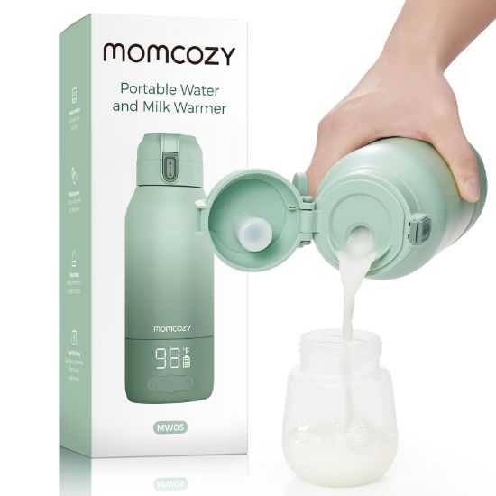 Picture of Momcozy Portable Milk Warmer for Travel - Dual Heating Modes for Breast Milk & Water, Portable Bottle Warmer with Fast Heating & Long Battery Life, 17 Ounces Large Capacity to Meet Your All-Day Needs