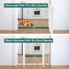 Picture of Babelio 26-43" No Bottom Bar Baby Gate for Babies, Elders and Pets, 2-in-1 Hardware Mount Dog Gate for The House, Stairs and Doorways, with Large Walk Thru Door, White