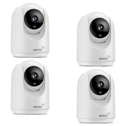 Picture of OOSSXX (4-Packs HD 1080P) 2-Way Audio Indoor Security Camera Video Baby Monitor and Pet Monitor Free App, PTZ Nanny Cam Smart Wireless Cameras for Home Video Surveillance