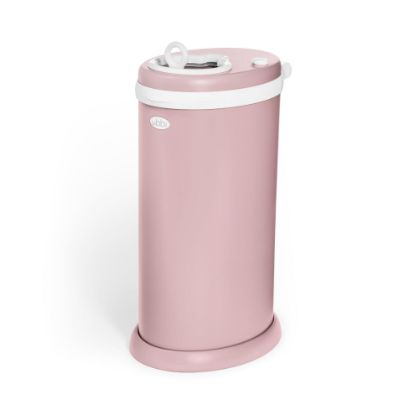 Picture of Ubbi Stainless Steel Diaper Pail, Odor Locking, No Special Bag Required, Award-Winning, Registry Must-Have, Fig Blossom