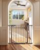Picture of Cumbor 29.7-40.6" Baby Gate for Stairs, Mom's Choice Awards Winner-Dog Gates for Doorways, Pressure Mounted Self Closing Pet Gates for Dogs Indoor, Durable Safety Child Gate, New Mom Gifts, Brown