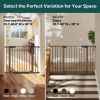 Picture of Cumbor 29.7-40.6" Baby Gate for Stairs, Mom's Choice Awards Winner-Dog Gates for Doorways, Pressure Mounted Self Closing Pet Gates for Dogs Indoor, Durable Safety Child Gate, New Mom Gifts, Brown
