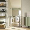 Picture of Cumbor 29.7-40.6" Baby Gate for Stairs, Mom's Choice Awards Winner-Dog Gates for Doorways, Pressure Mounted Self Closing Pet Gates for Dogs Indoor, Durable Safety Child Gate, New Mom Gifts, Brown