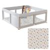 Picture of Hiaksedt Baby Playpen with Mat Small Playpen for Babies and Toddlers 50 x 50 inch Baby Fence Playards