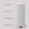 Picture of Diaper Genie Platinum Pail (Stone Grey) is Made in Durable Stainless Steel and Includes 1 Easy Roll Refill with 18 Bags That can Last up to 5 Months.