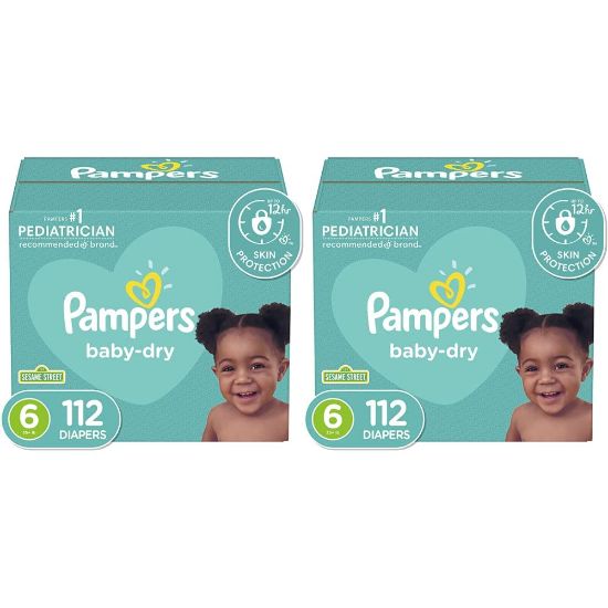 Picture of Pampers Baby Dry Diapers Size 6 112 Count (Pack of 2)