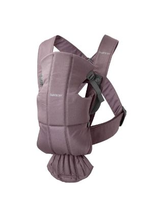 Picture of BabyBjörn Baby Carrier Mini, Cotton, Dark Purple | Newborn Carrier (7-25 lbs), Ergonomic, Easy-to-Use