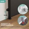 Picture of Cumbor 2-Pack Retractable Baby Gates for Stairs,55" Wide Soft Mesh Baby Gate for Dogs with One Hand Opening, 34" Tall Toddler Gate with Child-Proof Top Lock for Bedroom,Indoor/Outdoor, Black
