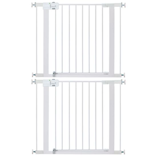 Picture of Safety 1st Easy Install Walk Thru Baby Gate for Doorways, Gate With Door, Dog Gates, Fits 29"-38", Easy Install 28" Tall, 2 Pack White