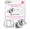 Picture of SILVERETTE The Original Silver Nursing Cups, Nipple Covers for Breastfeeding Essentials, Pure 925 Silver Nipple Shields for Breastfeeding Newborn, XL Size with O-Feel Silicone Rings