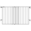 Picture of Babelio 31.5-55" No Bottom Bar Baby Gate Extra Wide, 2-in-1 Auto Close Dog Gate for The House, Stairs and Doorways, with Large Walk Thru Door, Grey
