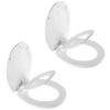 Picture of Mayfair NextStep2 Toilet Seat with Toddler Potty Training Seat Built-In, Slow Close, Easy Clean, Magnetic Removable Kids Seat, ROUND, White, 2-Pack