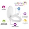 Picture of Mayfair NextStep2 Toilet Seat with Toddler Potty Training Seat Built-In, Slow Close, Easy Clean, Magnetic Removable Kids Seat, ROUND, White, 2-Pack