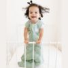 Picture of DREAMLAND BABY Weighted Sleep Sack, Ages 6-12 Months. 100% Cotton, Evenly Distributed Weight from Shoulders to Toes (Green)
