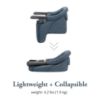 Picture of Inglesina Fast Table Chair, Slate Blue Melange - Portable Baby High Chair - for Babies & Toddlers up to 37 lbs - Fits Tables 0.8'' to 3.5'' Thick - Compact & Easy to Use - Travel Bag Included