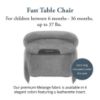 Picture of Inglesina Fast Table Chair, Stone Gray Melange - Portable Baby High Chair - for Babies & Toddlers up to 37 lbs - Fits Tables 0.8'' to 3.5'' Thick - Compact & Easy to Use - Travel Bag Included