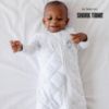 Picture of DREAMLAND BABY Weighted Sleep Sack, Ages 6-12 Months. 100% Cotton, Evenly Distributed Weight from Shoulders to Toes (White w/Grey Stars)