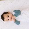 Picture of DREAMLAND BABY Weighted Sleep Sack, Ages 6-12 Months. 100% Cotton, Evenly Distributed Weight from Shoulders to Toes (White w/Grey Stars)