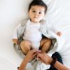 Picture of DREAMLAND BABY Weighted Sleep Sack, Ages 0-6 Months. 100% Cotton, Evenly Distributed Weight from Shoulders to Toes (Grey)