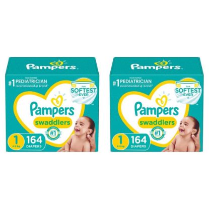 Picture of Pampers Swaddlers Newborn Diaper Size 1 164 Count (Pack of 2)