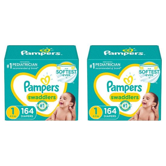 Picture of Pampers Swaddlers Newborn Diaper Size 1 164 Count (Pack of 2)