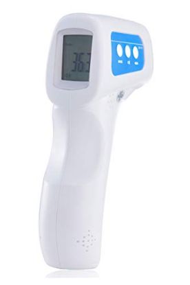 Picture of Non Contact Infrared Forehead Thermometer For Fever - For Adults and Babies - Fast and Accurate Temperature Measurement from Up To 2 Inches Away - Touch Free IR Sensor