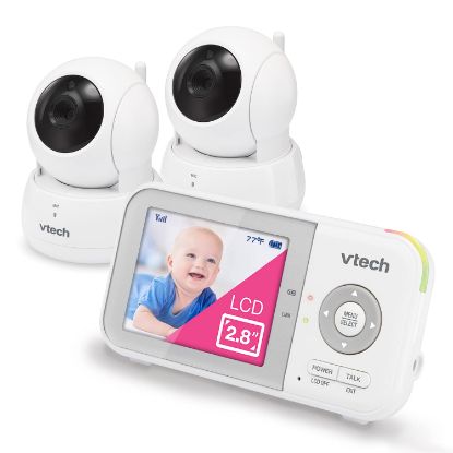 Picture of VTech VM923-2 Baby Monitor, 2.8”Screen, 1000ft Range, Pan-Tilt-Zoom, Night Vision, 2-Way Audio, Temperature Sensor, Lullabies, Secured Transmission No WiFi