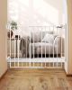 Picture of Babelio 27-45" No Bottom Bar Baby Gate with Easy Installation, 2-in-1 Auto Close Design, Suitable for The House, Stairs, and Doorways, Safety Pet Gates with Large Walk-Thru Door, White