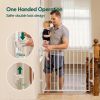 Picture of Babelio 27-45" No Bottom Bar Baby Gate with Easy Installation, 2-in-1 Auto Close Design, Suitable for The House, Stairs, and Doorways, Safety Pet Gates with Large Walk-Thru Door, White