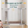 Picture of Cumbor 29.7-46" Baby Gate for Stairs, Mom's Choice Awards Winner-Auto Close Dog Gate for the House, Easy Install Pressure Mounted Pet Gates for Doorways, Easy Walk Thru Wide Safety Gate for Dog,Silver