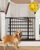 Picture of Cumbor 29.7-46" Baby Gate for Stairs, Mom's Choice Awards Winner-Auto Close Dog Gate for The House, Gifts for Mom, Easy Install Pressure Mounted Pet Gates for Doorways, Black