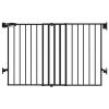 Picture of Babelio 31.5-55" No Bottom Bar Baby Gate Extra Wide, 2-in-1 Auto Close Dog Gate for The House, Stairs and Doorways, with Large Walk Thru Door, Black