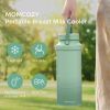 Picture of Momcozy 22oz Portable Breast Milk Cooler for Outdoor, Life Saver with 360° Total Cooling for 24 Hours, Larger Capacity Travel Breastmilk Chiller with 2pcs Baby Bottles for Breastmilk Storage, Green