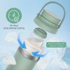 Picture of Momcozy 22oz Portable Breast Milk Cooler for Outdoor, Life Saver with 360° Total Cooling for 24 Hours, Larger Capacity Travel Breastmilk Chiller with 2pcs Baby Bottles for Breastmilk Storage, Green