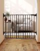Picture of Babelio 27-45" No Bottom Bar Baby Gate with Easy Installation, 2-in-1 Auto Close Design, Suitable for The House, Stairs, and Doorways, Safety Pet Gates with Large Walk-Thru Door, Black