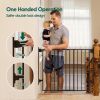 Picture of Babelio 27-45" No Bottom Bar Baby Gate with Easy Installation, 2-in-1 Auto Close Design, Suitable for The House, Stairs, and Doorways, Safety Pet Gates with Large Walk-Thru Door, Black