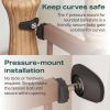Picture of Cumbor 29.7-46" Baby Gate for Stairs, Mom's Choice Awards Winner-Auto Close Dog Gate for the House, Easy Install Pressure Mounted Pet Gates for Doorways, Easy Walk Thru Wide Safety Gate for Dog, Brown